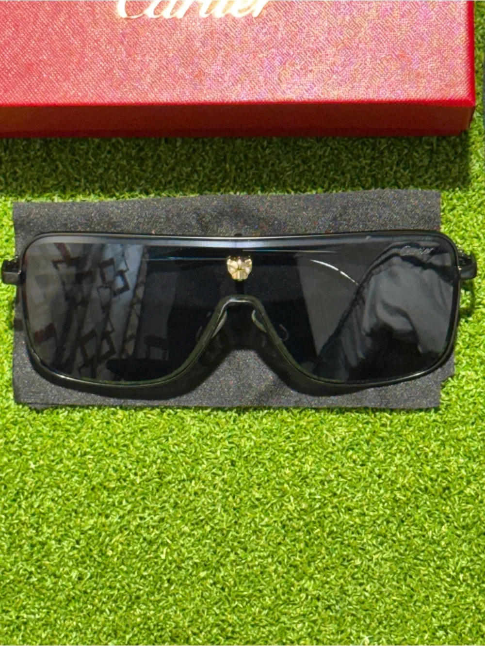 Cartier Black Sunglasses with Black accents